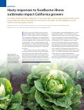 Cover page: Hasty responses to foodborne illness outbreaks impact California growers