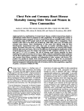 Cover page: Chest pain and coronary heart disease mortality among older men and women in three communities.