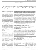 Cover page: Do Anthropometric Indices Accurately Reflect Directly Measured Body Composition in Men and Women With Chronic Heart Failure?