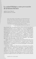 Cover page: La actitud filológica como provocaciónd de la historia literaria