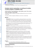 Cover page: Homeless women's perspectives on smoking and smoking cessation programs: A qualitative study