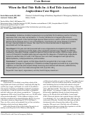 Cover page: When the Red Tide Rolls In: A Red Tide Associated Angioedema Case Report