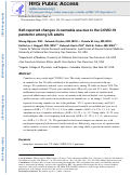 Cover page: Self-reported Changes in Cannabis Use Due to the COVID-19 Pandemic among US Adults