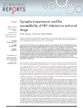 Cover page: Synaptic transmission and the susceptibility of HIV infection to anti-viral drugs