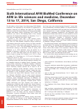 Cover page: Sixth International AFM BioMed Conference on AFM in life sciences and medicine, December 13 to 17, 2014, San Diego, California