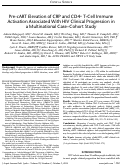 Cover page: Pre-cART Elevation of CRP and CD4+ T-Cell Immune Activation Associated With HIV Clinical Progression in a Multinational Case–Cohort Study