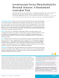 Cover page: Levetiracetam Versus Phenobarbital for Neonatal Seizures: A Randomized Controlled Trial