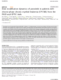 Cover page: Dose modification dynamics of ponatinib in patients with chronic-phase chronic myeloid leukemia (CP-CML) from the PACE and OPTIC trials.