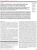 Cover page: Cryptic coral diversity is associated with symbioses, physiology, and response to thermal challenge.