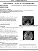 Cover page: Orbital Trapdoor Fracture: An Open-and-shut Case?