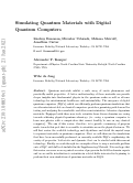 Cover page: Simulating Quantum Materials with Digital Quantum Computers