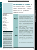 Cover page: Hepatopulmonary Shunting: A Prognostic Indicator of Survival in Patients with Metastatic Colorectal Adenocarcinoma Treated with 90Y Radioembolization