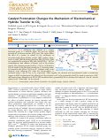 Cover page: Catalyst Protonation Changes the Mechanism of Electrochemical Hydride Transfer to CO2