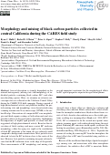 Cover page: Morphology and mixing of black carbon particles collected in central California during the CARES field study