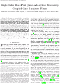 Cover page: High-Order Dual-Port Quasi-Absorptive Microstrip Coupled-Line Bandpass Filters