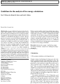 Cover page: Guidelines for the analysis of free energy calculations