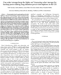 Cover page: Can Solar+Storage Keep the Lights on? Assessing Solar+Storage for Backup Power During Long-Duration Power Interruptions in the US