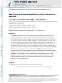 Cover page: Approaches to develop therapeutics to treat frontotemporal dementia.