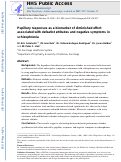 Cover page: Pupillary Responses as a Biomarker of Diminished Effort Associated With Defeatist Attitudes and Negative Symptoms in Schizophrenia