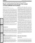 Cover page: Rapid, automated mosaicking of the human corneal subbasal nerve plexus