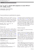 Cover page: 1H, 15N, and 13C chemical shift assignments of mouse HOXA13 DNA binding domain