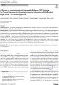 Cover page: A Review of Implementation Strategies to Enhance PrEP Delivery for People Experiencing Housing Insecurity: Advancing a Multifaceted High-Touch, Low-Barrier Approach.