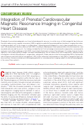 Cover page: Integration of Prenatal Cardiovascular Magnetic Resonance Imaging in Congenital Heart Disease.