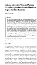 Cover page: Sustainable Urbanism: Vision and Planning Process Through an Examination of Two Model Neighborhood Developments