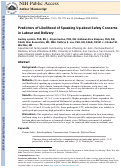 Cover page: Predictors of likelihood of speaking up about safety concerns in labour and delivery.