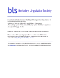 Cover page: Coordination Reduction and the English Comparative/Superlative: A Psycholinguistic Perspective