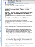 Cover page: Altered expression of glutamate signaling, growth factor, and glia genes in the locus coeruleus of patients with major depression