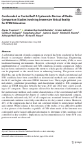 Cover page: Confounded or Controlled? A Systematic Review of Media Comparison Studies Involving Immersive Virtual Reality for STEM Education