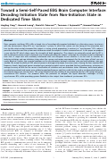 Cover page: Toward a Semi-Self-Paced EEG Brain Computer Interface: Decoding Initiation State from Non-Initiation State in Dedicated Time Slots