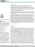 Cover page: Preferential retention of genes from one parental genome after polyploidy illustrates the nature and scope of the genomic conflicts induced by hybridization