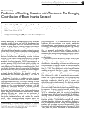 Cover page: Prediction of smoking cessation with treatment: the emerging contribution of brain imaging research.