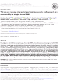 Cover page: Three previously characterized resistances to yellow rust are encoded by a single locus Wtk1