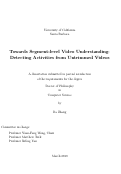 Cover page: Towards Segment-level Video Understanding: Detecting Activities from Untrimmed Videos