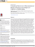 Cover page: Comparing Volume Loss in Neuroanatomical Regions of Emotion versus Regions of Cognition in Healthy Aging