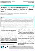 Cover page: The three-part model for coding causes and mechanisms of healthcare-related adverse events