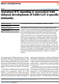 Cover page: Sustained IFN signaling is associated with delayed development of SARS-CoV-2-specific immunity.