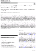 Cover page: Novel truncation mutations in MYRF cause autosomal dominant high hyperopia mapped to 11p12–q13.3