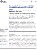 Cover page: The Na+/Ca2+, K+ exchanger NCKX4 is required for efficient cone-mediated vision.