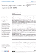 Cover page: Distinct symptom experiences in subgroups of patients with COPD