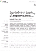 Cover page: Uncovering Symbionts Across the Psyllid Tree of Life and the Discovery of a New Liberibacter Species, “Candidatus” Liberibacter capsica