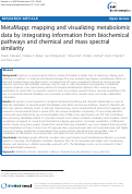 Cover page: MetaMapp: mapping and visualizing metabolomic
data by integrating information from biochemical
pathways and chemical and mass spectral similarity