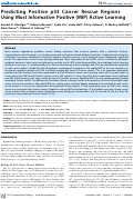 Cover page: Predicting Positive p53 Cancer Rescue Regions Using Most Informative Positive (MIP) Active Learning