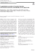 Cover page: Longitudinal association of executive function and structural network controllability in the aging brain