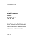 Cover page: Cooperative Intersection Collision Avoidance System (CICAS): Signalized Left Turn Assist and Traffic Signal Adaptation