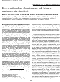 Cover page: Reverse epidemiology of cardiovascular risk factors in maintenance dialysis patients