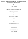 Cover page: Rethinking the Temporary, Reconstituting the Citizen: Rights Mobilization by Temporary Foreign Workers in Comparative Perspective